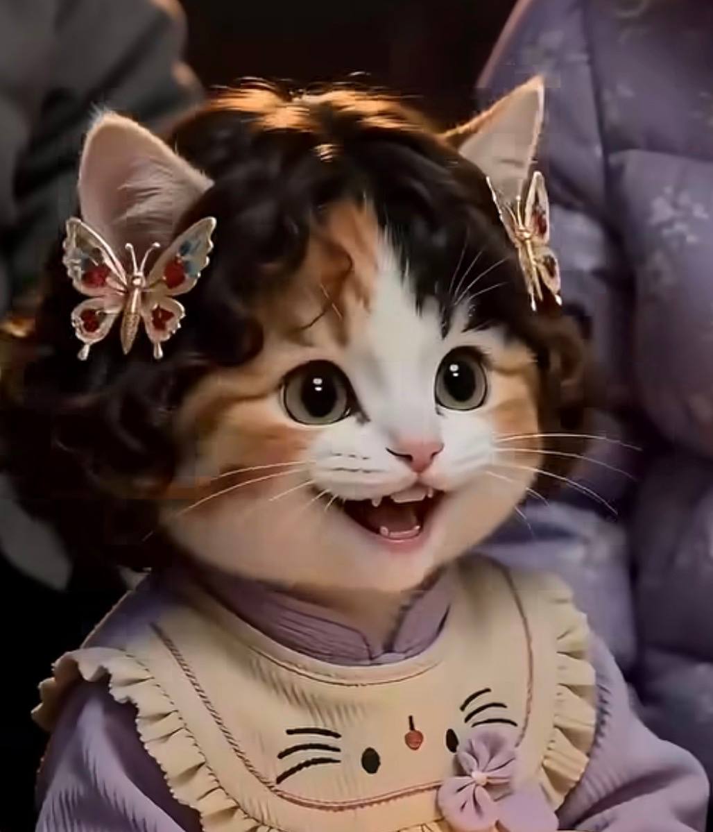 A cat wearing a costume